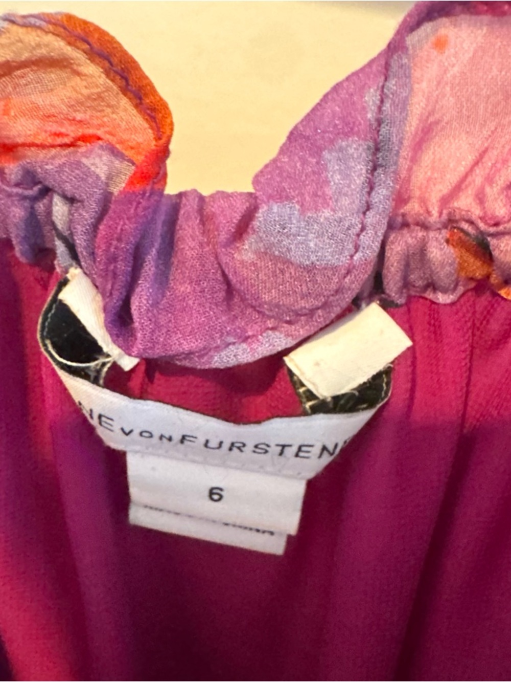 Diane Von Furstenberg Purple Printed Silk Camila Maxi Dress | Size 6 - Picture 4 of 5